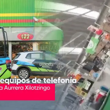 Roban equipos de telefonía en Aurrerá Xilotzingo