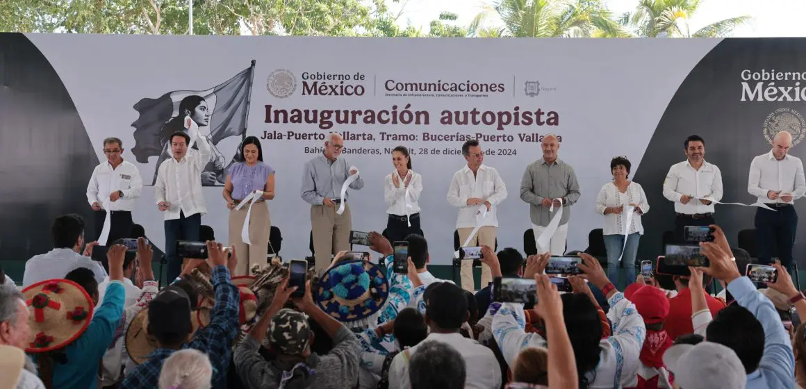 Claudia Sheinbaum inaugura autopista Jala- Puerto Vallarta, tramo: Bucerías- Puerto Vallarta