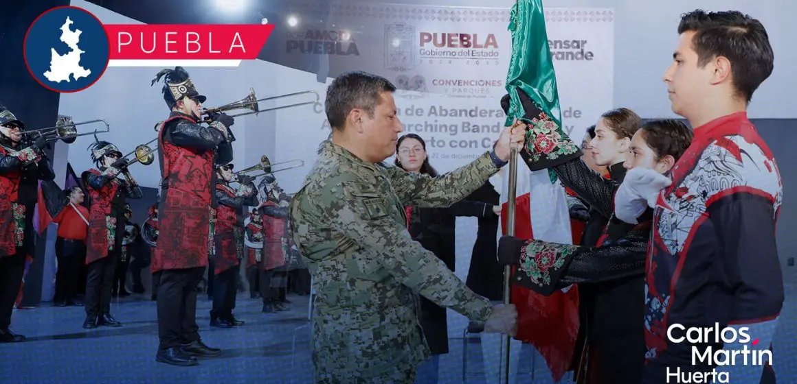 Abandera Gobierno de Puebla a jóvenes de “All Star Marching Band”