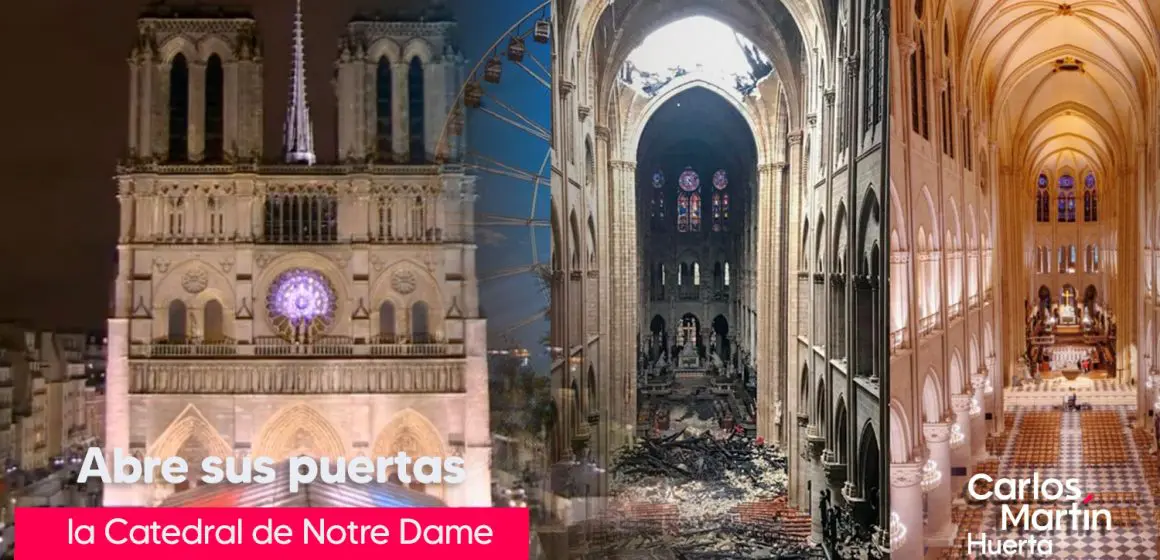 Las puertas de la Catedral de Notre Dame en París se abren al público