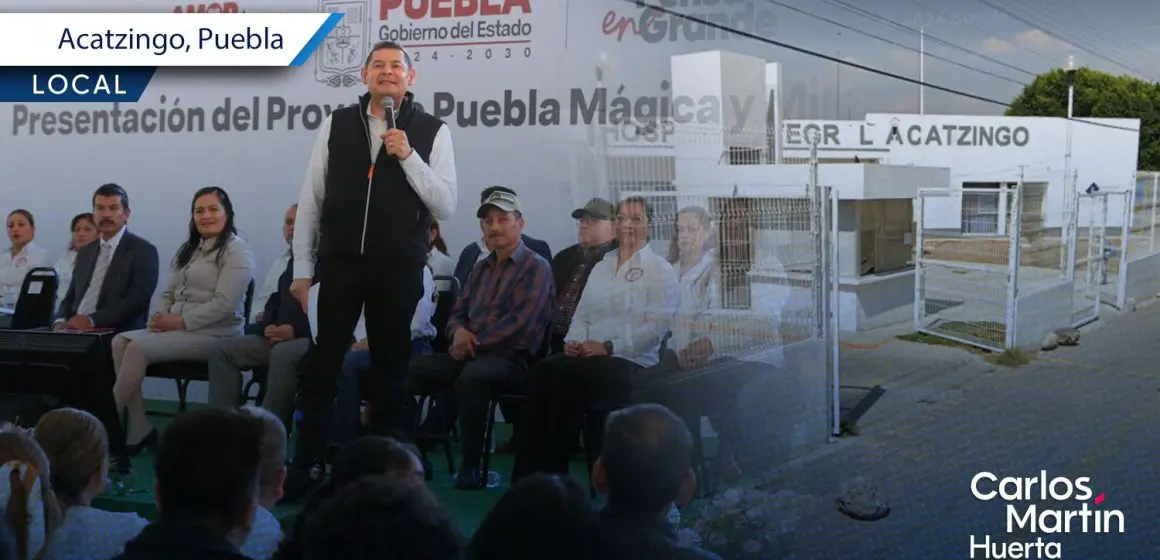 Alejandro Armenta anuncia la ampliación del Hospital Integral en Acatzingo