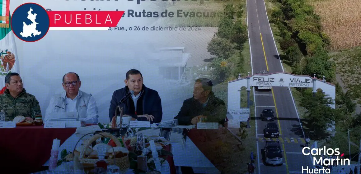 En territorio, el gobernador Armenta supervisa rutas del Popocatépetl