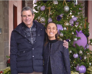 Claudia Sheinbaum y Jesús María Tarriba desean felices fiestas a los mexicanos