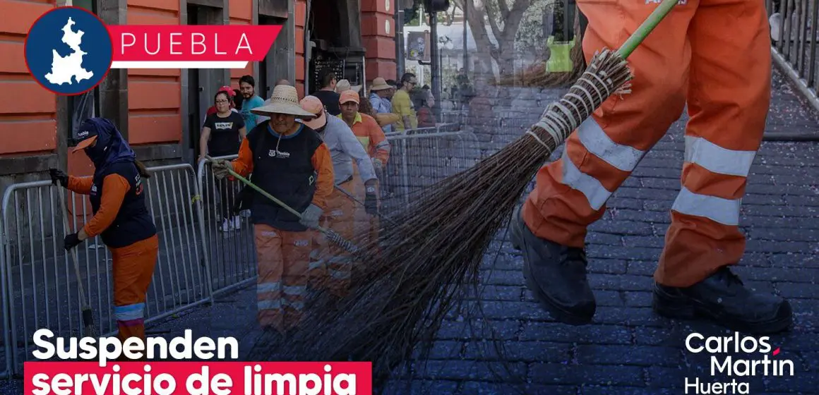 No habrá servicio de limpia este 12 de diciembre en Puebla