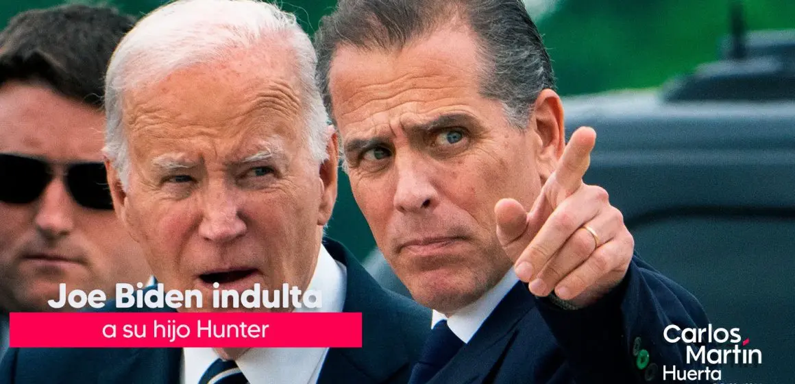 Joe Biden indulta a su hijo Hunter de los casos de fraude fiscal y posesión ilegal de un arma