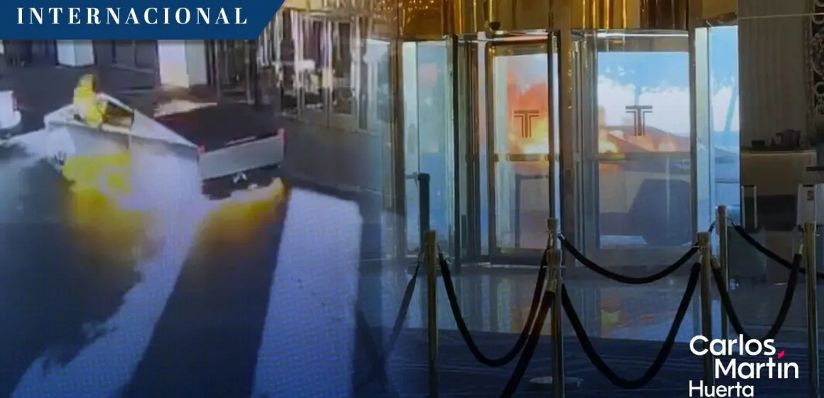 (VIDEO) Cybertruck se incendia frente a hotel Trump en Las Vegas