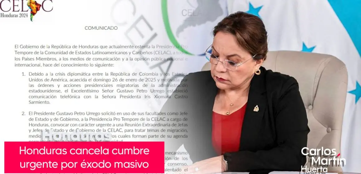 Honduras cancela cumbre de la CELAC por crisis migratoria