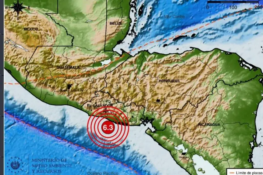 Terremoto de 6.3 sacudió a El Salvador