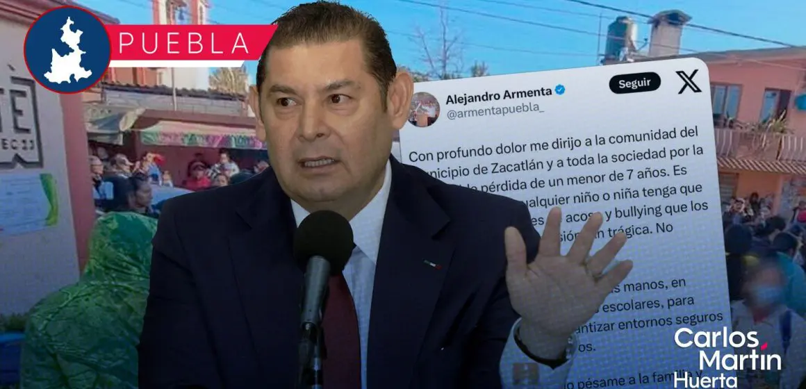 Alejandro Armenta promete acciones contra el bullying tras muerte de Juanito en Zacatlán