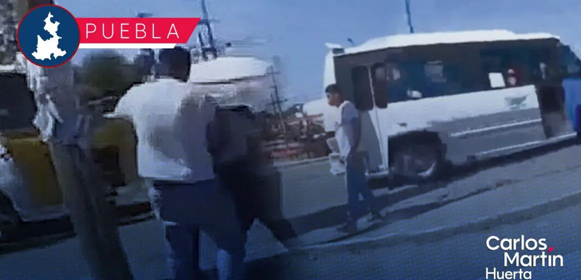 Chofer de la ruta 68 golpea brutalmente a joven en Puebla; quería pagar con billete