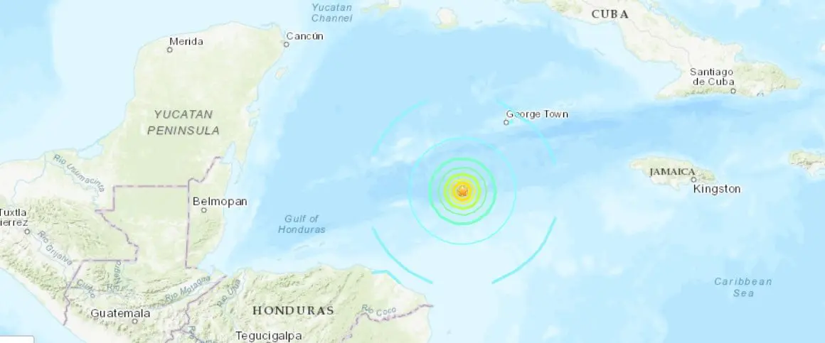 Sismo magnitud 7.6 se registra en Islas Caimán