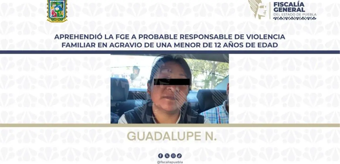 Aprehendió la FGE a probable responsable de violencia familiar en agravio de una menor de 12 años