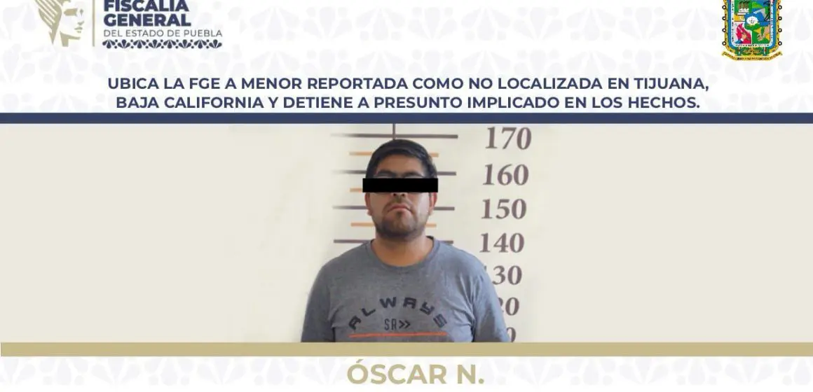 Fiscalía localiza a menor desaparecida en Tijuana; detiene a presunto responsable