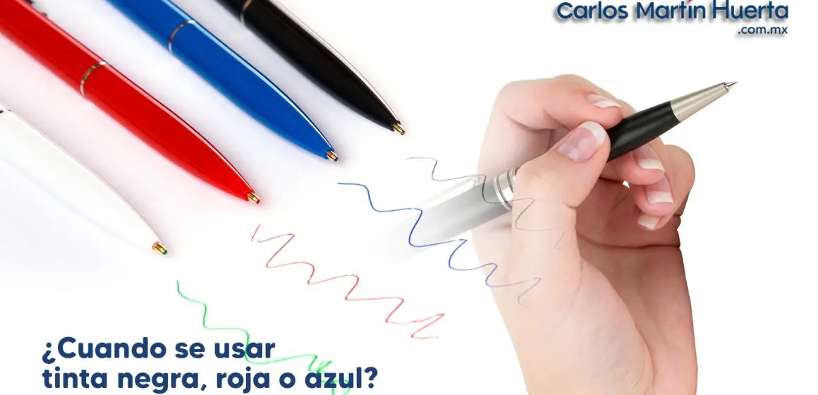 ¿Azul, negra o roja? El color de tinta perfecto para cada ocasión