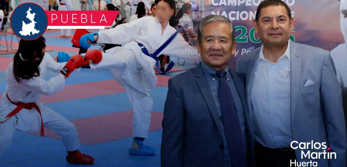 Alejandro Armenta rinde homenaje a Shihan Koichi Choda Watanabe; maestro de karate en Puebla