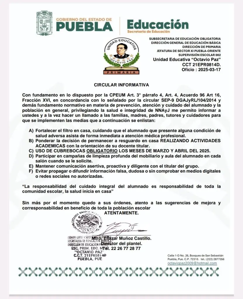 Alerta por virus Coxsackie en primaria de Bosques de San Sebastián 2 VIRUS COXSACKIE EN PRIMARIA DE BOSQUES DE SAN SEBASTIAN