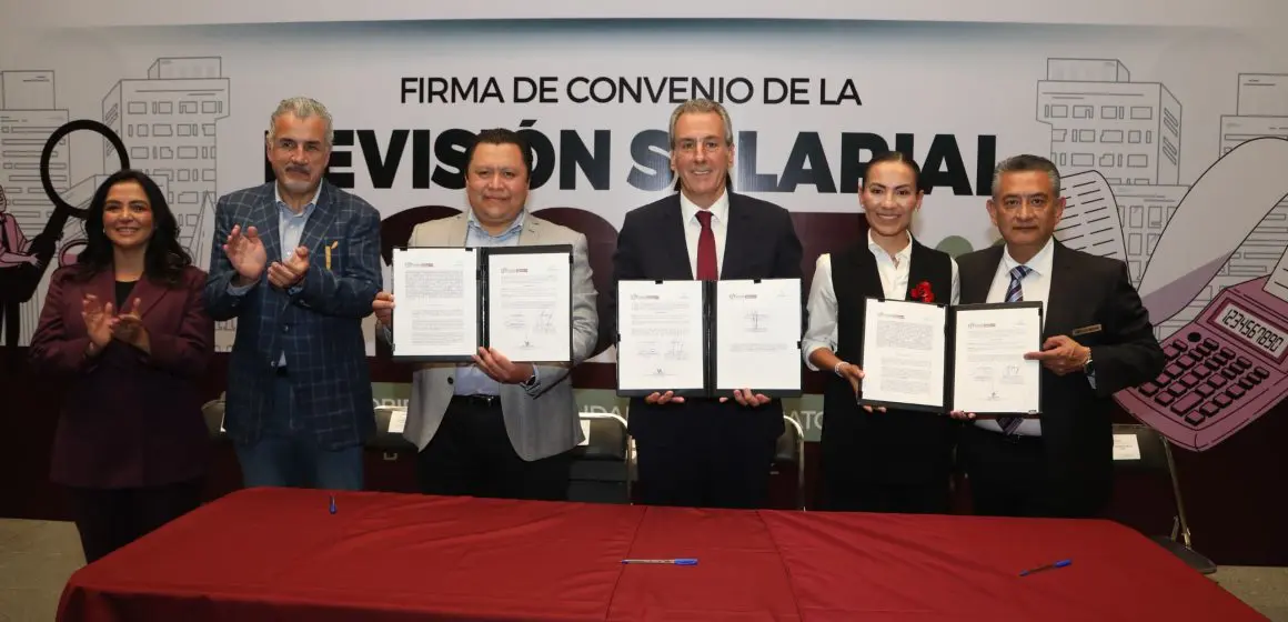 Firman convenio de revisión salarial 2025 Gobierno de la ciudad y sindicato