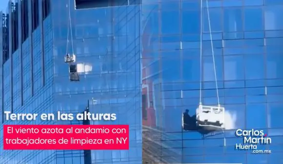 Rescate de alto riesgo en Nueva York: Bomberos salvan a limpiadores de ventanas
