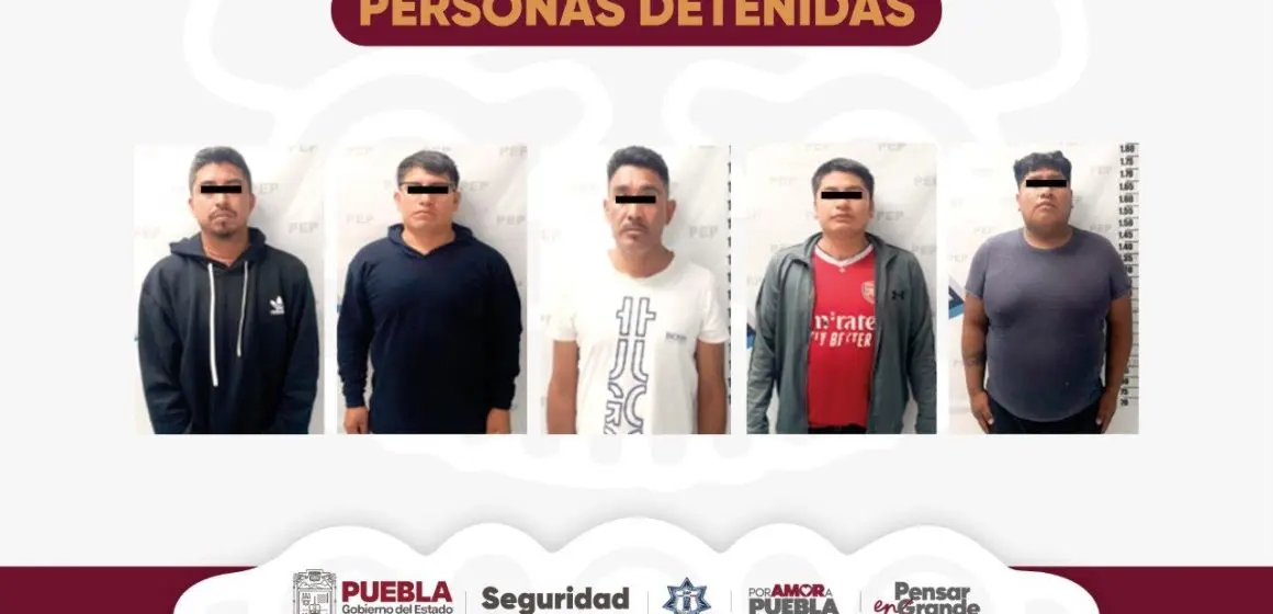 SSP Puebla desarticula grupo delictivo dedicado al robo de transporte de carga en Huejotzingo