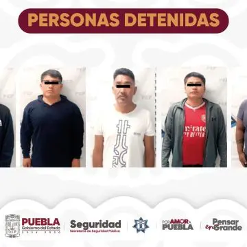 SSP Puebla desarticula grupo delictivo dedicado al robo de transporte de carga en Huejotzingo