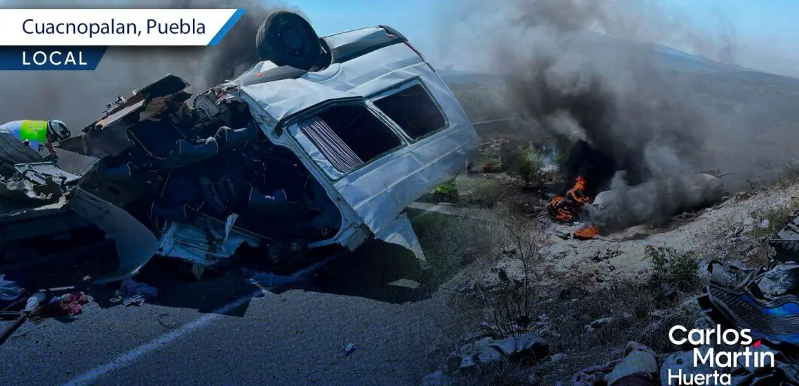 Choque múltiple en la Cuacnopalan-Oaxaca deja al menos 10 muertos