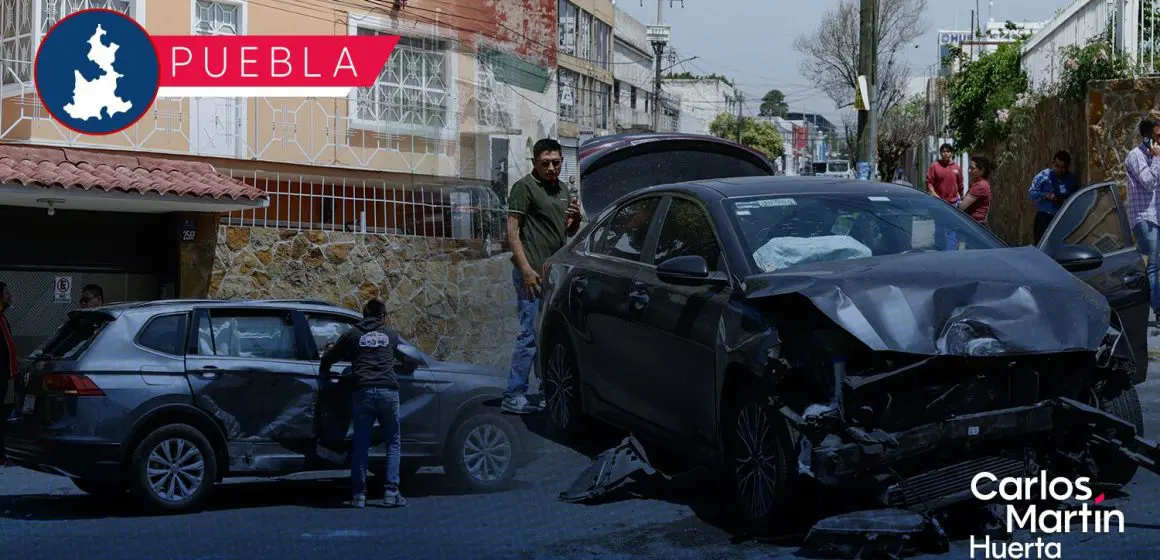 Así fue el aparatoso accidente en la 27 Poniente y 9 Sur; alguien se pasó el alto
