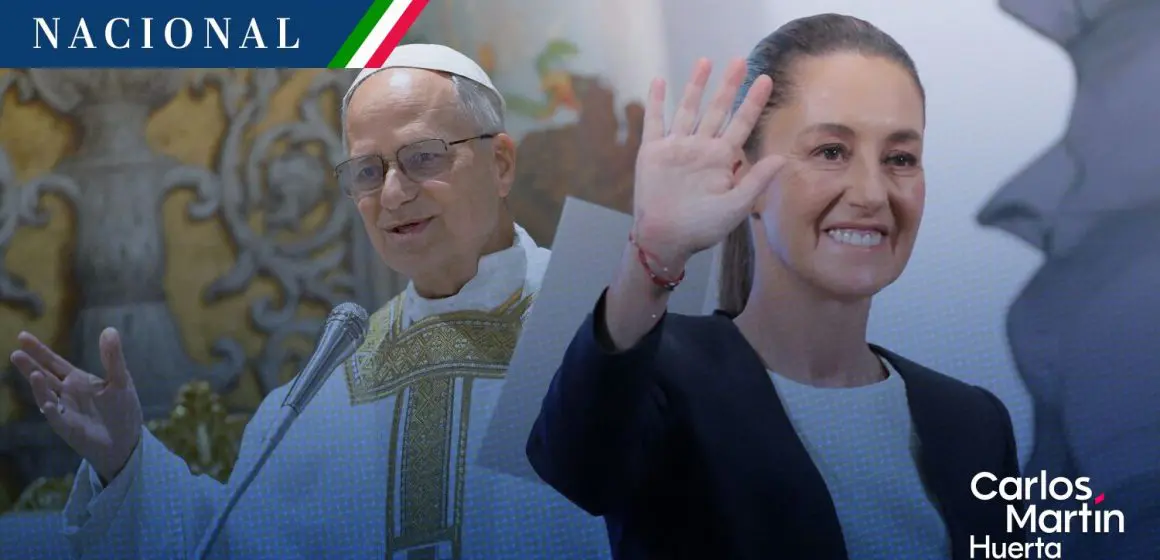 Sheinbaum felicita al Papa León XIV; descarta acudir a misa de inicio de pontificado