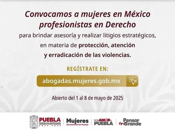 Gobierno de Puebla convocatoria PAIBIM 2025: Oportunidad para profesionistas en apoyo a las mujeres 1 Convocatoira 1