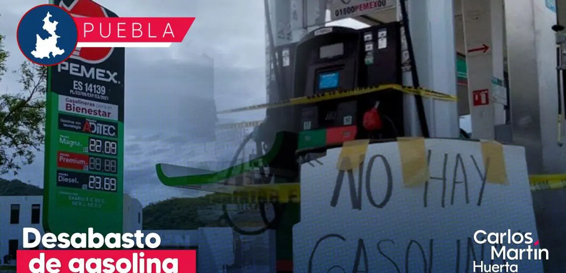 Desabasto de gasolina en Puebla: Pemex entrega el 35% del combustible programado