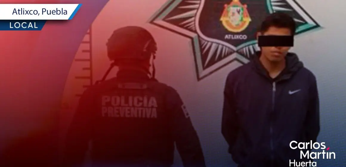 Detienen a sujeto con droga y arma de fuego en Atlixco