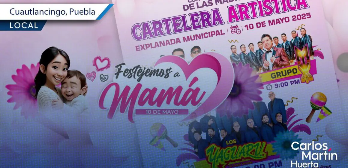 Cuautlancingo celebra a mamá en grande con Los Yaguarú en la Explanada Municipal