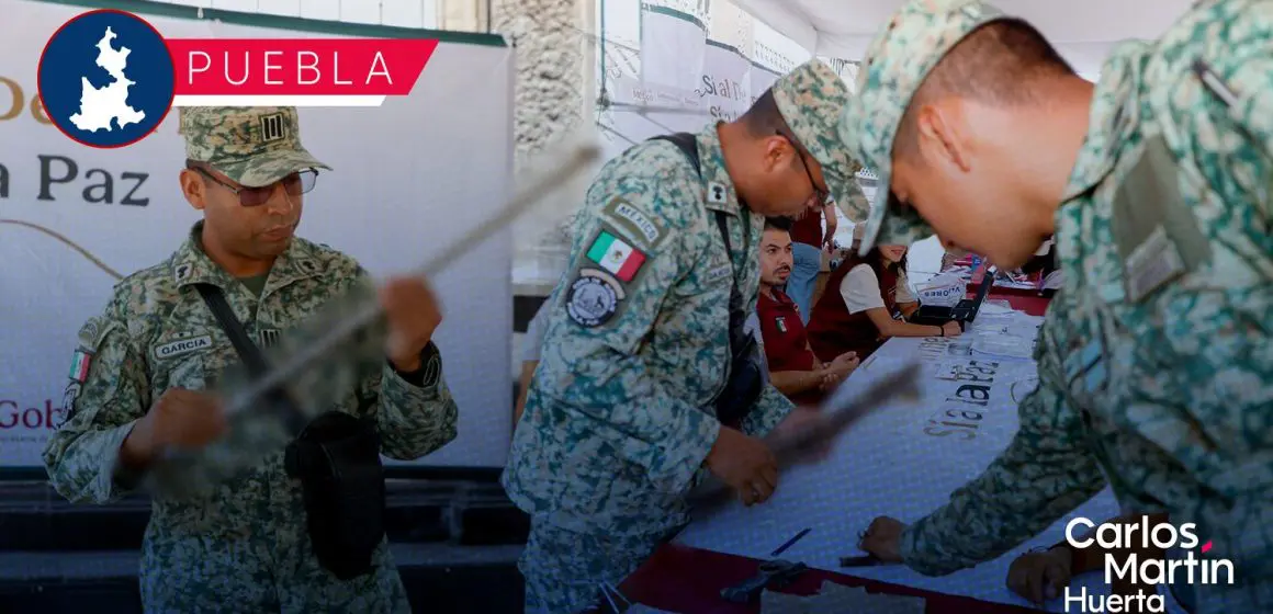 Gran participación de poblanos en Programa “Sí al Desarme, Sí a la Paz”