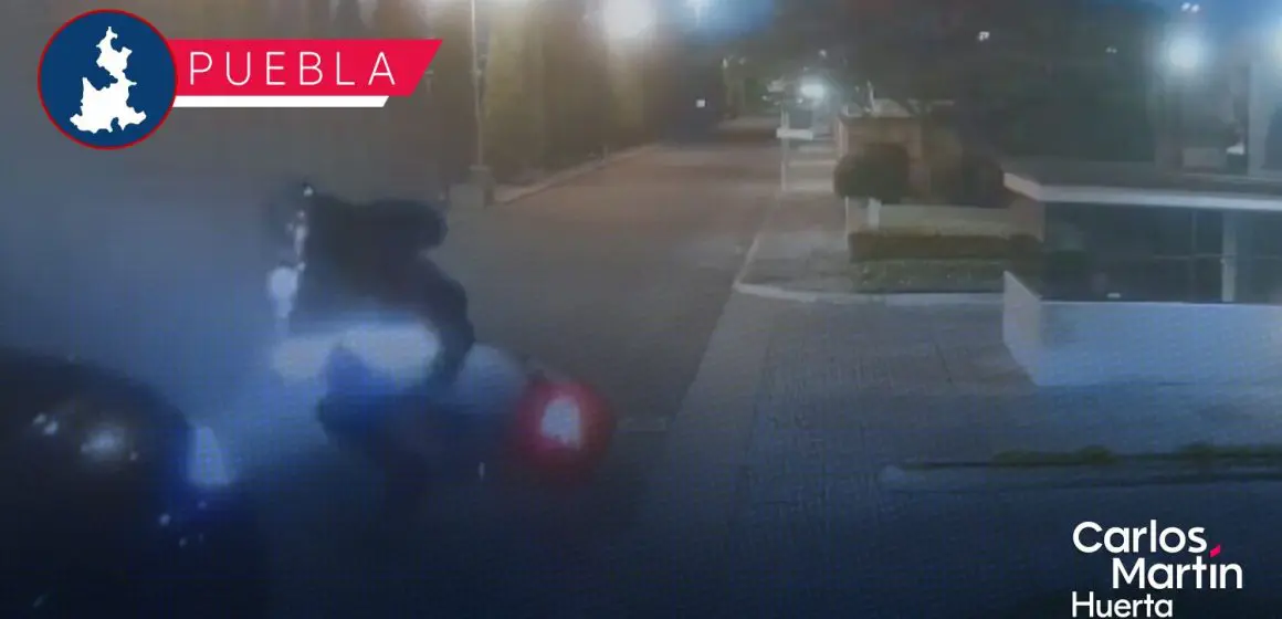 Montachoques en Puebla: Motociclista simula accidente en la zona de Angelópolis