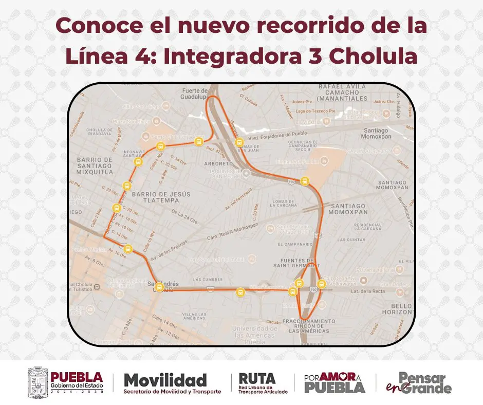 Modificaciones en el recorrido de la Línea 4 de RUTA: Lo que debes saber 1 Nuevo recorrido de la Linea 4 de RUTA