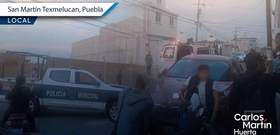 Persecución y balacera en Texmelucan deja policía herido