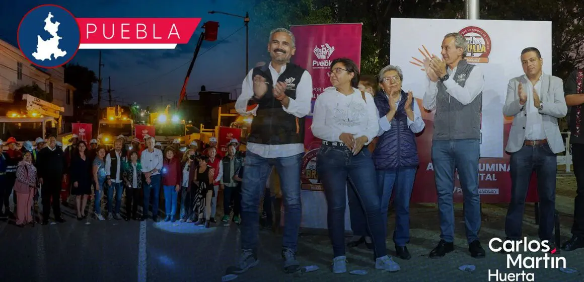 Puebla Brilla al 100% en Maravillas: Pepe Chedraui entrega alumbrado público modernizado