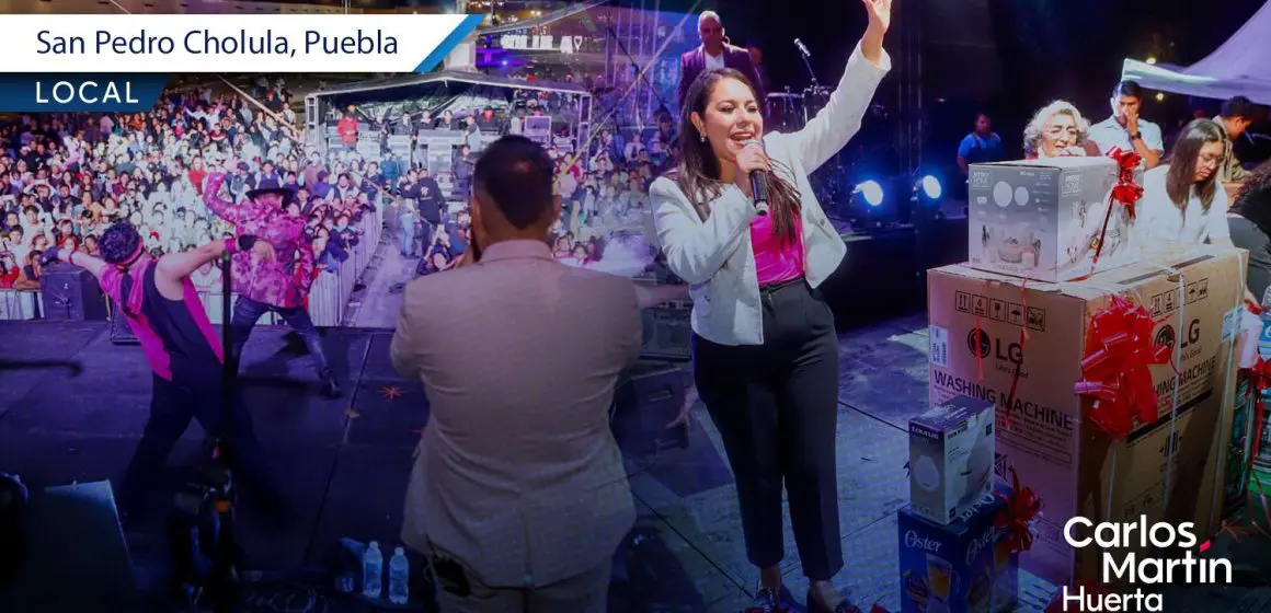 Tonantzin Fernández celebra a mamás de San Pedro Cholula