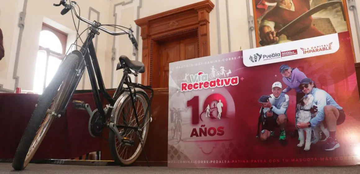 Vía recreativa en Puebla: “10 Año pedaleando juntos”
