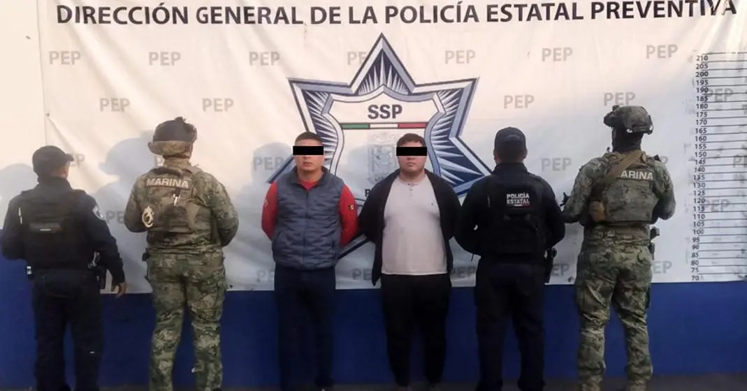 Detienen SSP y SEMAR a dos hombres por transportar gas LP ilegal