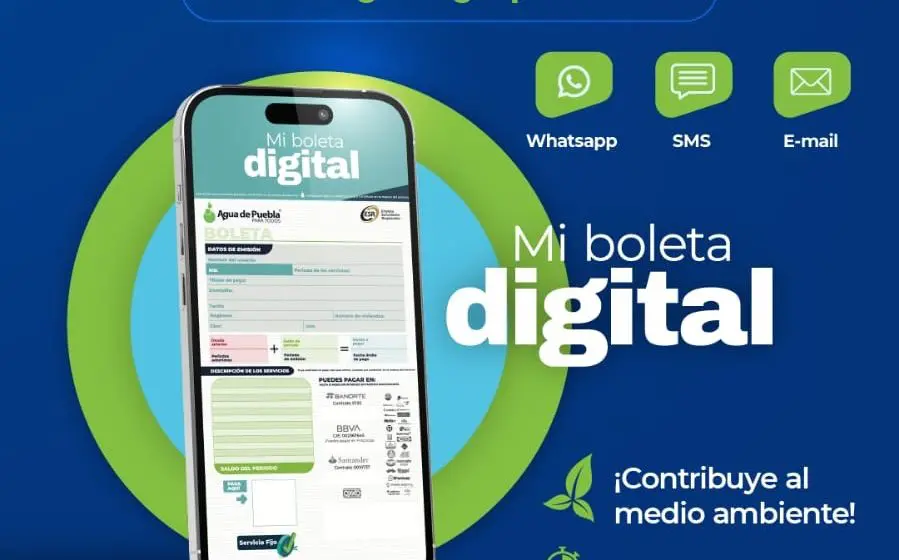 Agua de Puebla lanza la boleta digital: Un paso hacia la sostenibilidad
