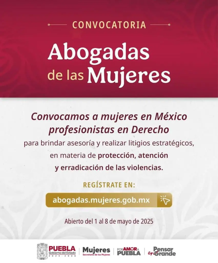 Gobierno de Puebla convocatoria PAIBIM 2025: Oportunidad para profesionistas en apoyo a las mujeres 3 convvocatoria 3