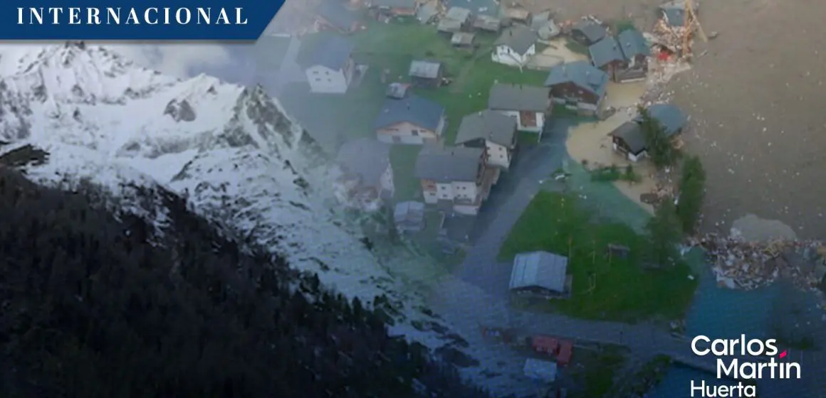 Glaciar colapsa y arrasa con pueblo suizo