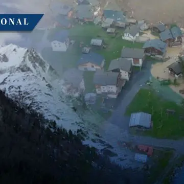 Glaciar colapsa y arrasa con pueblo suizo
