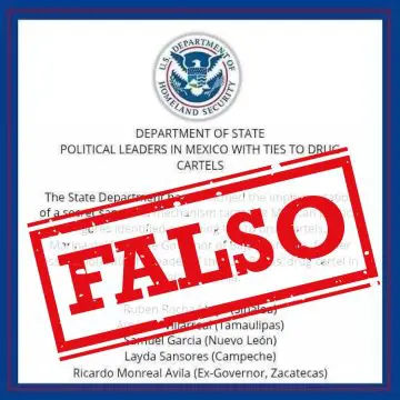 Estados Unidos desmiente supuesta lista de políticos mexicanos ligados al narco