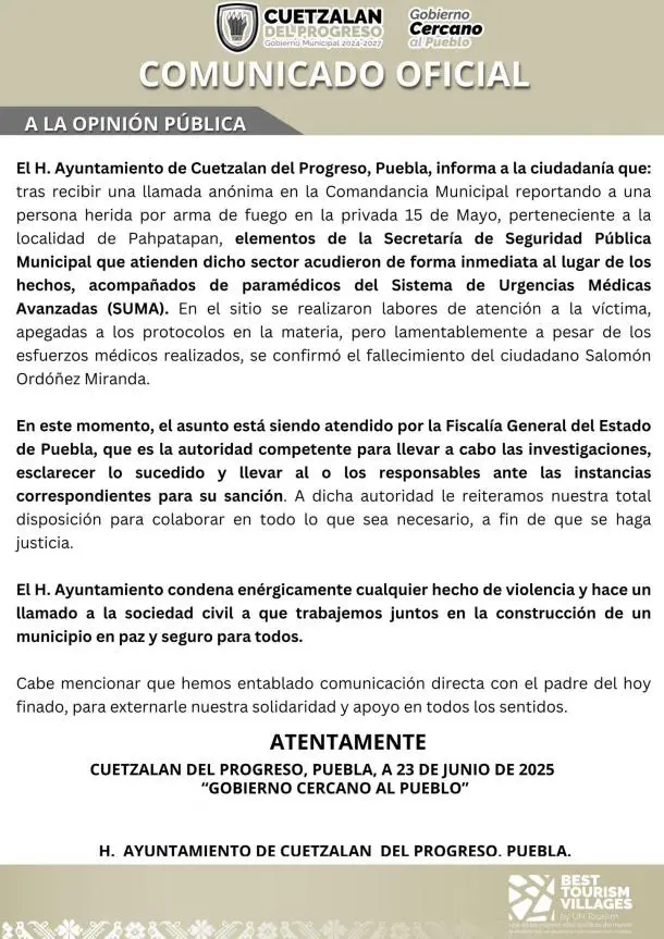 Asesinan al periodista independiente Salomón Ordóñez en Cuetzalan 2 Asesinan al periodista independiente Salomon Ordonez en Cuetzalan 3