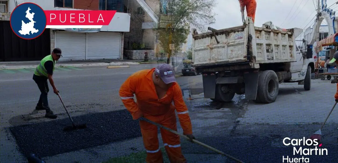 Bacheando Puebla avanza con el despliegue de 25 cuadrillas en la ciudad