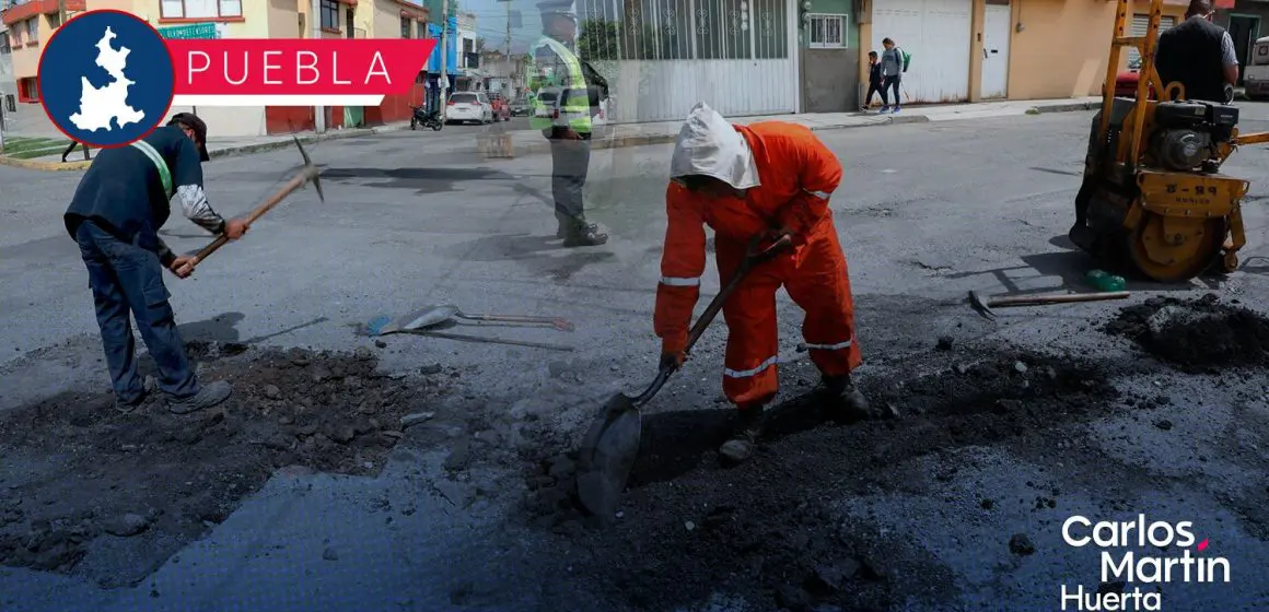 “Bacheando Puebla” supera los 77 mil baches reparados en la capital