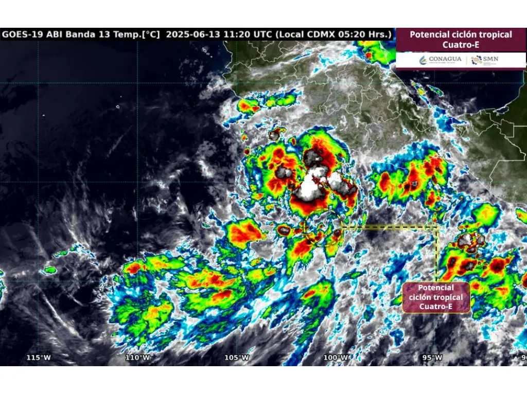 Potencial ciclón tropical Cuatro-E ocasionará lluvias intensas 1 Ciclon tropical Cuatro E