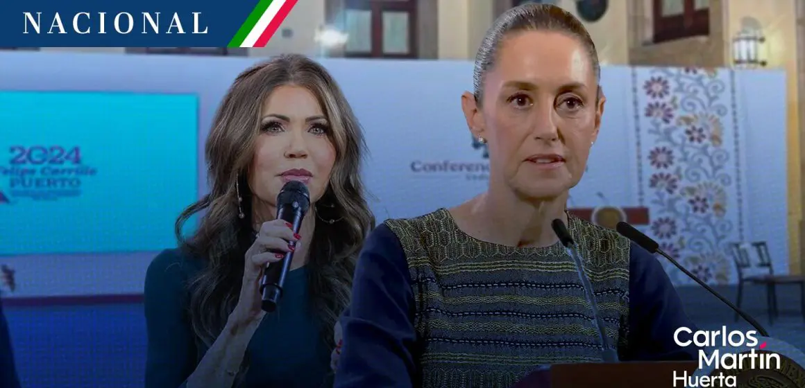 Sheinbaum responde a Noem; “es falso, un malentendido”