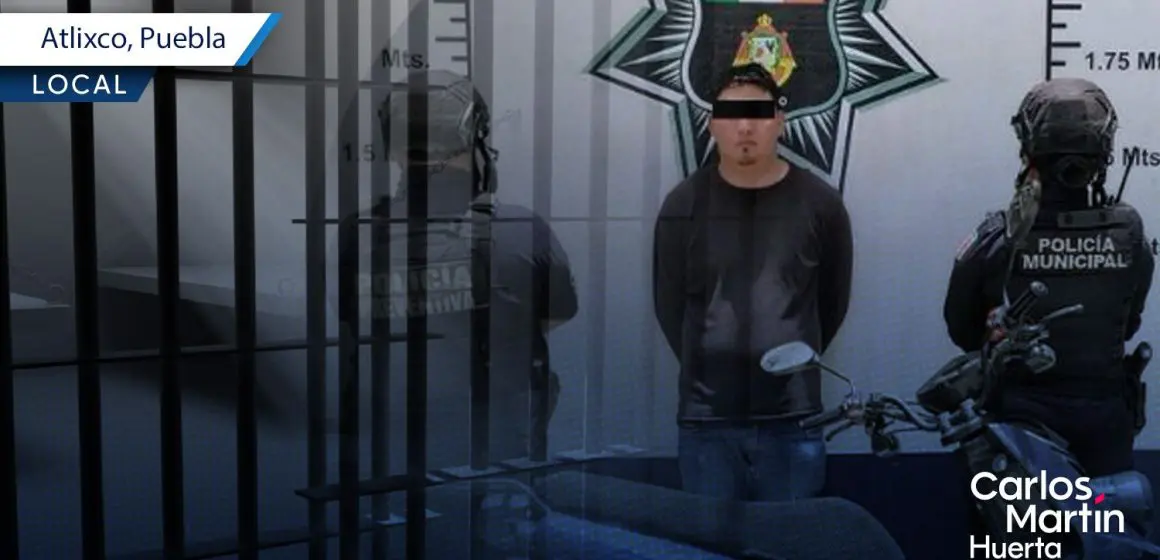 Detienen a hombre con motoneta robada en Atlixco